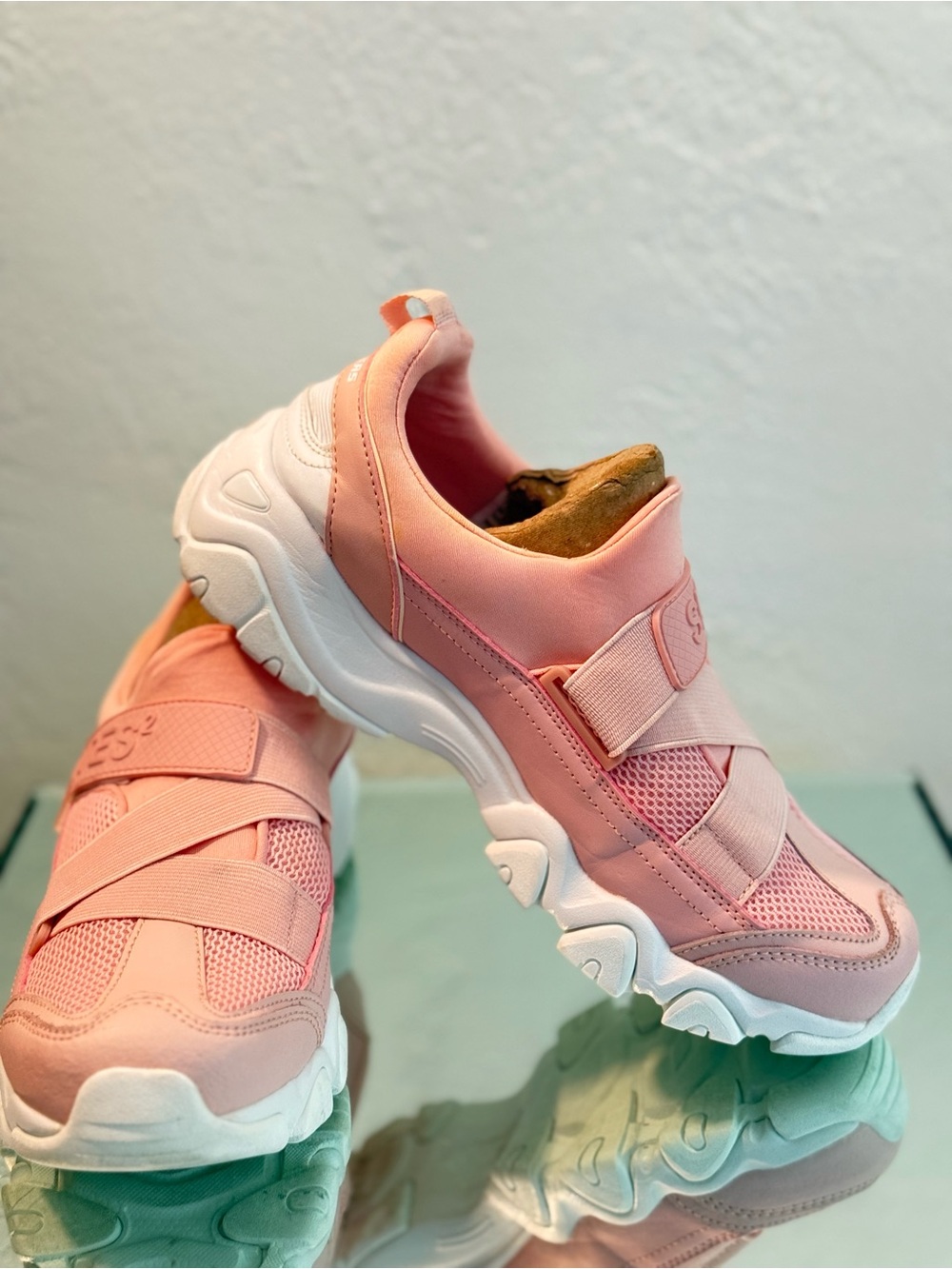 Skechers D'Lites 2 Y2K Pink Pastel Chunky Dad Shoes 8 Sneakers - Picture 10 of 10